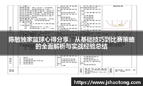 陈敏独家篮球心得分享：从基础技巧到比赛策略的全面解析与实战经验总结